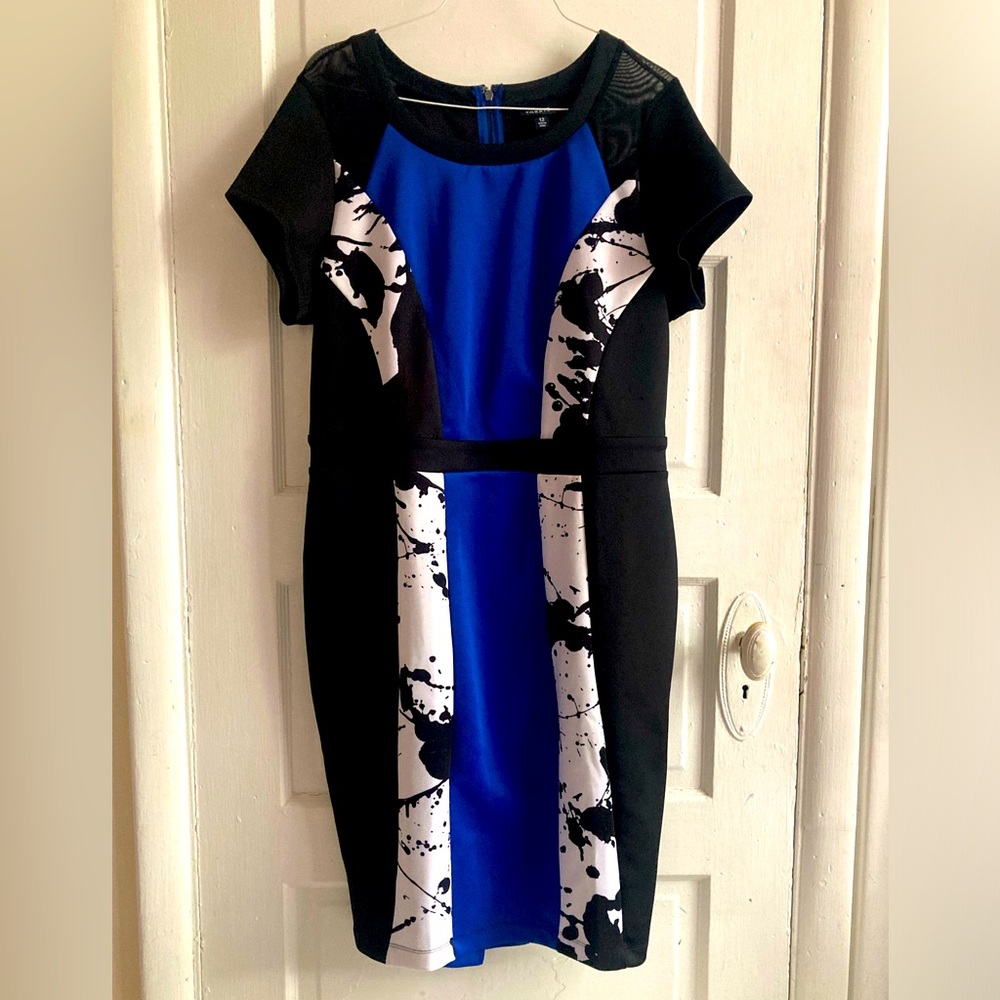 Multicolored Sheath Cocktail Dress